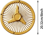 Trash Can Wheel Rims Set of 2, Decorative Trash Can Wheel Covers for Garbage Bins, Green Wheel Rim Decor for Outdoor Trash Can Wheels, Garage Patio Home Decor Accessories (Gold)