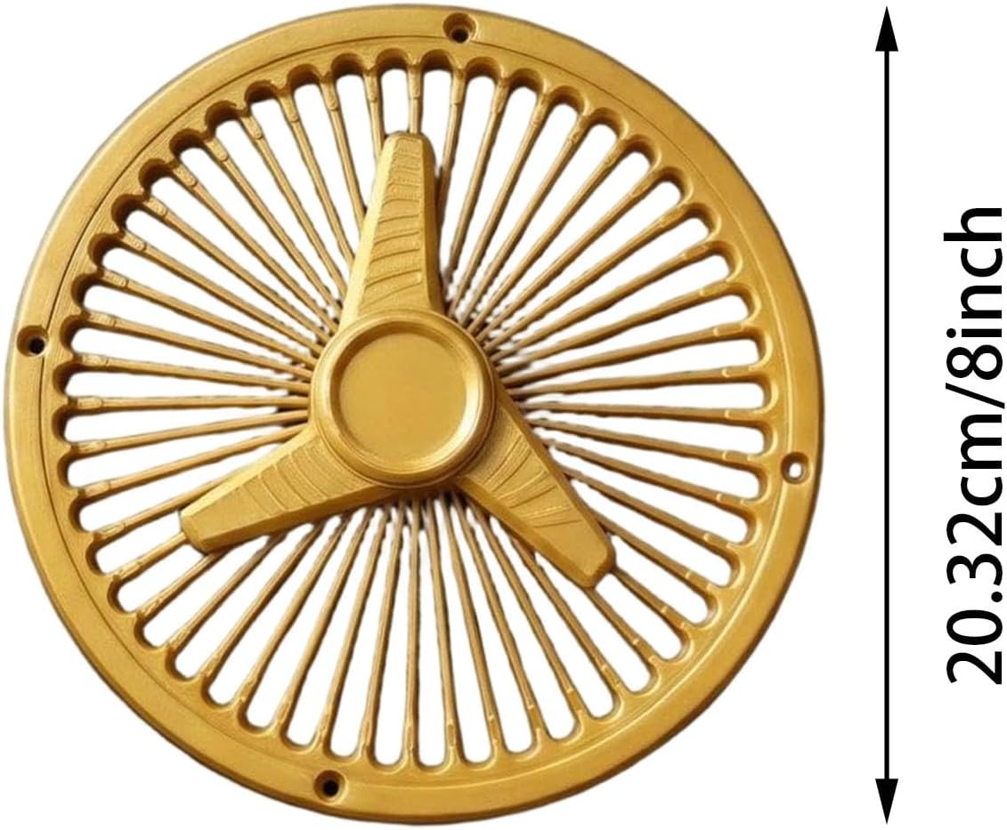 Trash Can Wheel Rims Set of 2, Decorative Trash Can Wheel Covers for Garbage Bins, Green Wheel Rim Decor for Outdoor Trash Can Wheels, Garage Patio Home Decor Accessories (Gold)