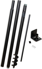 Universal Mounting Pole Kit - Heavy Duty Bird House or Bird Feeder Pole for Outdoors, Galvanized Steel, Threaded Joints, 30 lb Capacity, Auger Base