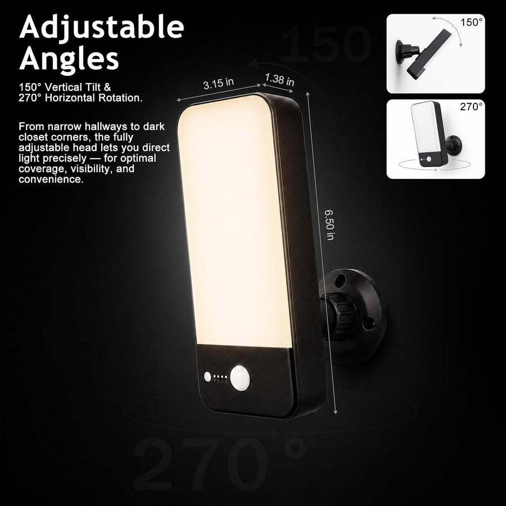 Rechargeable Motion Sensor Outdoor Wall Light, 10000mAh 1 Pack | 3 Modes 3 CCT Dimmable with Remote, IP65 Waterproof Security Lamp for Porch, Patio, Garage, Garden & Yard