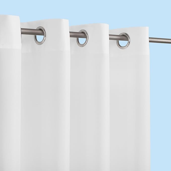 Sun Zero Marina Indoor/Outdoor UV Protectant Energy Efficient Grommet Curtain Panel, 54" x 108", White