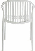 UV-Resistant Outdoor Dining Chairs, Set of 4 (White) | UV-Resistant, Sackable, No Assembly Needed, 300lb Capacity, Plastic Modern Armchairs for Patios