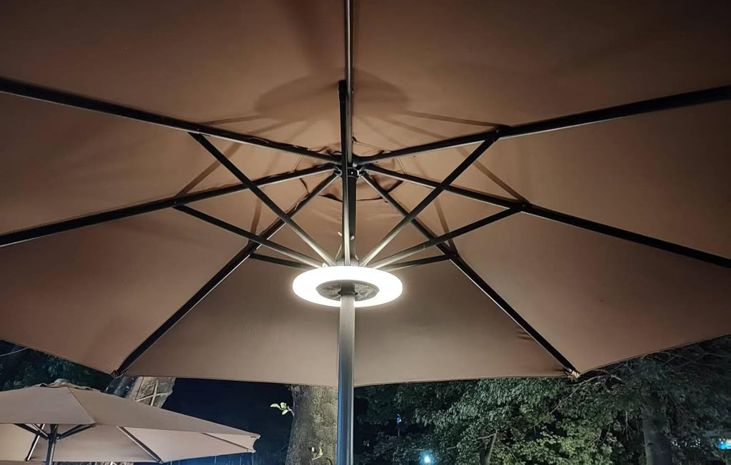 Magnetic 2-in-1 Umbrella Light, Detachable Parts, Long-Lasting, USB Charging, for Outdoor Patio Table Umbrellas, Flexible Placement
