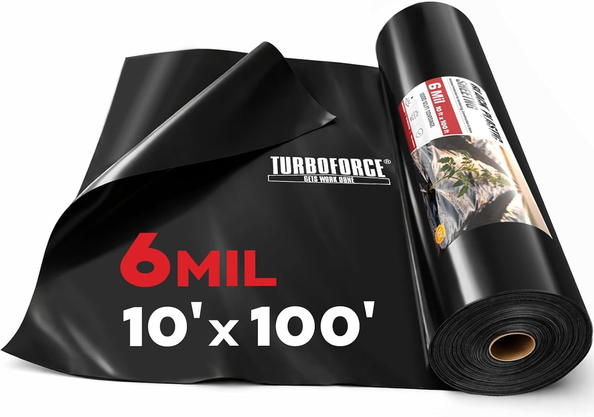 6 mil black plastic sheeting (10' x 100'), main product view