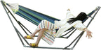 Hammock with Stand, Can Bear 350kg Adjustable Swing Holder Rack,for Outdoor Patio Travel(with Hammock)(Blue)