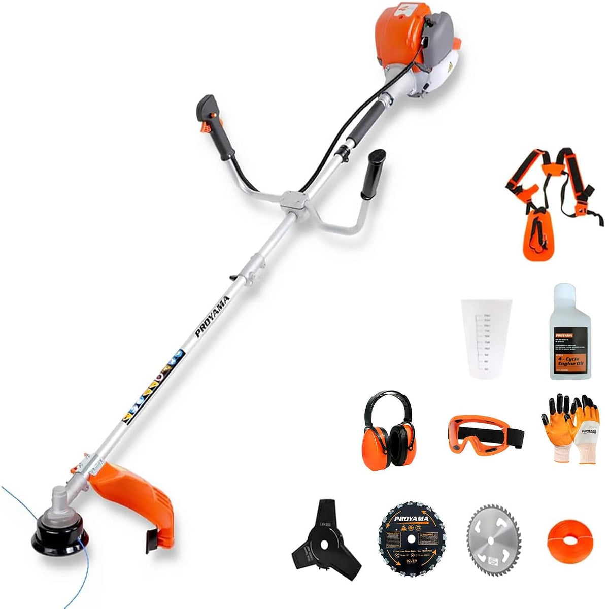 proyama 40cc 4 cycle gas weed wacker eater, main product view