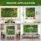 40"x40" artificial grass wall backdrop, fake plant panels on a desk or shelf