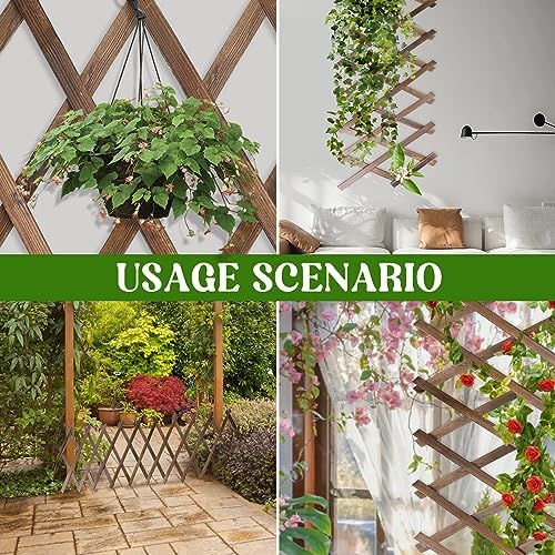 wood lattice fence panels for outside 13.4"x78.8" expandable, front angle view