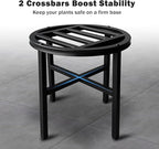 Plant Stand Indoor Outdoor,13 Inch Tall Metal Plant Stands Riser,Heavy Duty Wrought Iron Pedestal Holders for Large Flower Pot,Outside Rust-Proof Black Flower Display Shelf for Patio,1-Pack