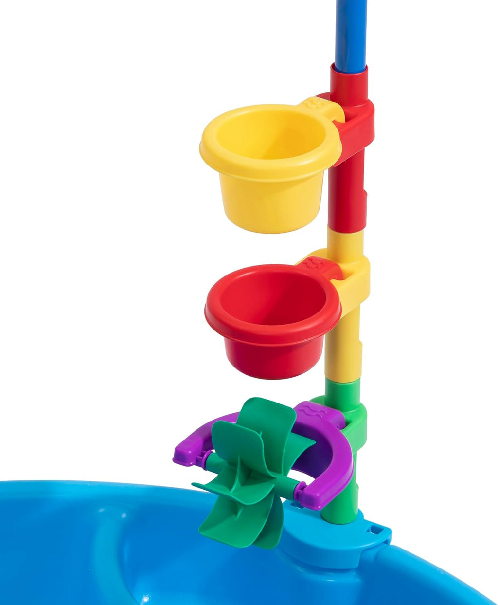 Step2 Play & Shade Pool, Kids Activity Pool with Umbrella, Summer Outdoor Toys, 7 Piece Toy Accessories, For Toddlers 2+ Years Old