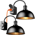 bdrofn 2-pack outdoor wall sconces, exterior farmhouse gooseneck, main product view
