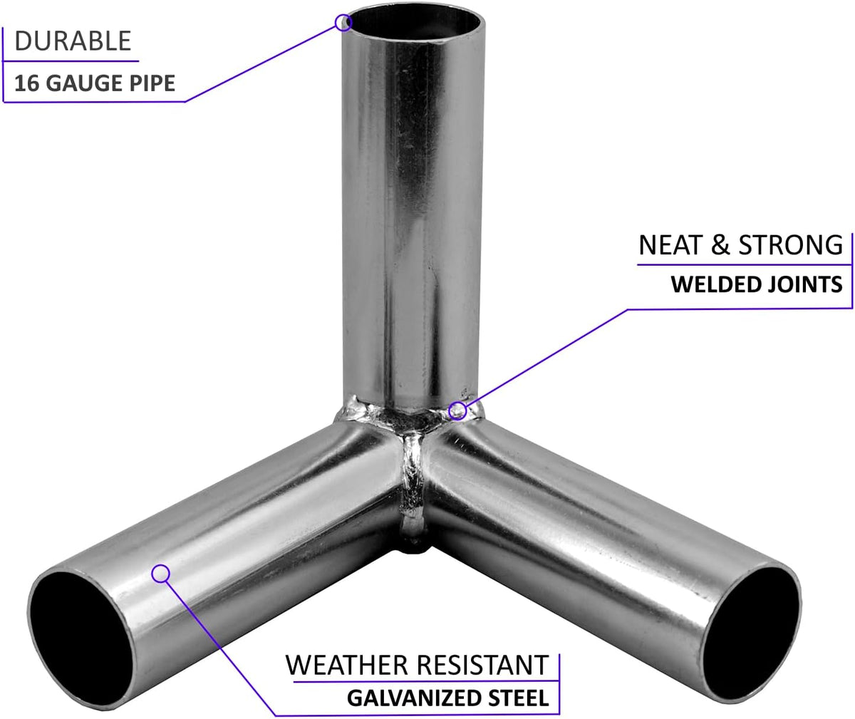 goodszone canopy fittings set 1-3/8" slant roof carport shown in use