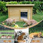 agitree outdoor wooden pet house, weatherproof winter shelter on a desk or shelf
