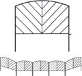 decorative fence 17in x 7.9ft garden metal fence, main product view