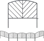 decorative fence 17in x 7.9ft garden metal fence, main product view