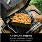 Ninja Woodfire Combo Crisper Basket for OG700, 2.5 Qt, Non-stick, Black | Ninja Woodfire Combo Crisper Basket adds smoky flavor while air frying, for easy all-around cooking with grilling.