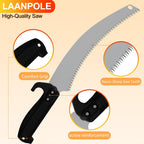 LAANPOLE 26FT Pole Saw, Telescoping Tree Trimmer with 5-20FT Extension Pole, Manual Branches Pruner for Backyard, Orange
