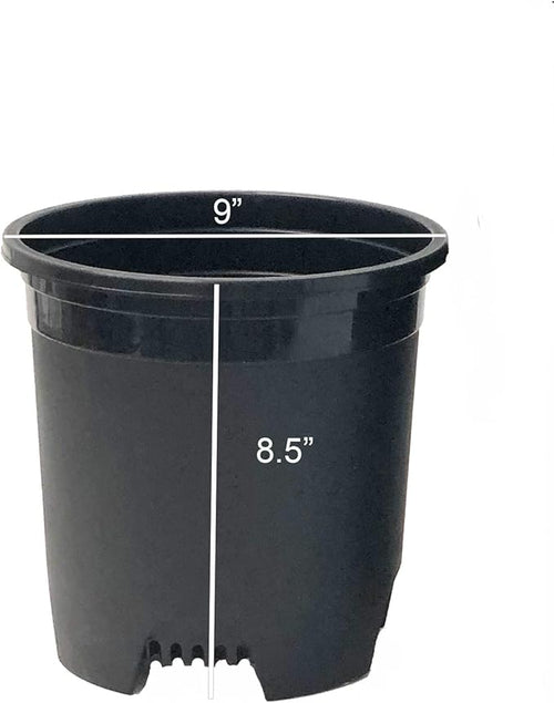 2 Gallon 10-Pack Nursery Pot Black Plastic Planters for Outdoor Indoor Plants Gardening Flower Pots Plant Pots with Drainage Holes
