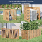 belleze privacy fence panels for outside, wooden air showing dimensions
