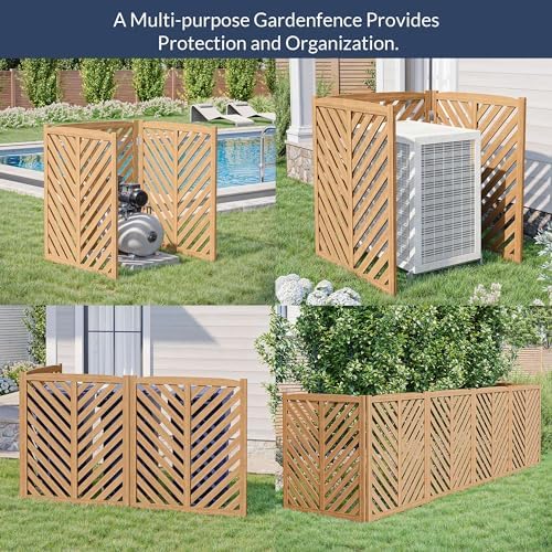 belleze privacy fence panels for outside, wooden air showing dimensions