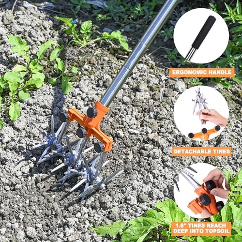 baraystus rotary cultivator garden rotary tiller adjustable stainless, package contents