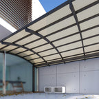 windscreen4less 8'x15' sun shade fabric roll shade cloth shown in use