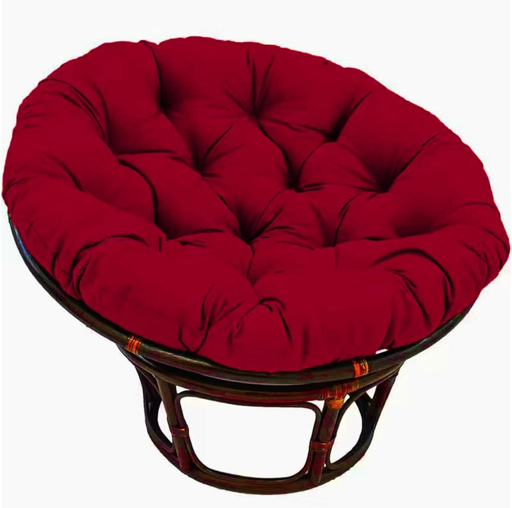 Beautiful Round Rattan Chair Cushion 70x70cm 10 12cm Thick Polyrattan Sessel Pillow for Swivel Chairs Outdoor & Indoor Use Stylish Comfort Red Color Durable Design