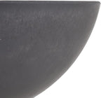 PSW Pot Collection M25DC 10-inch Plastic/Stone/Wood Composite Low Bowl Planter – No Drainage Hole (Drillable), Shallow Indoor/Outer Pot for Succulents, Bonsai, Fairy Gardens, Herbs, Dark Charcoal