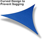 LOVE STORY 20' x 20' x 20' Triangle Blue Sun Shade Sail Canopy UV Block for Outdoor Patio Garden Backyard
