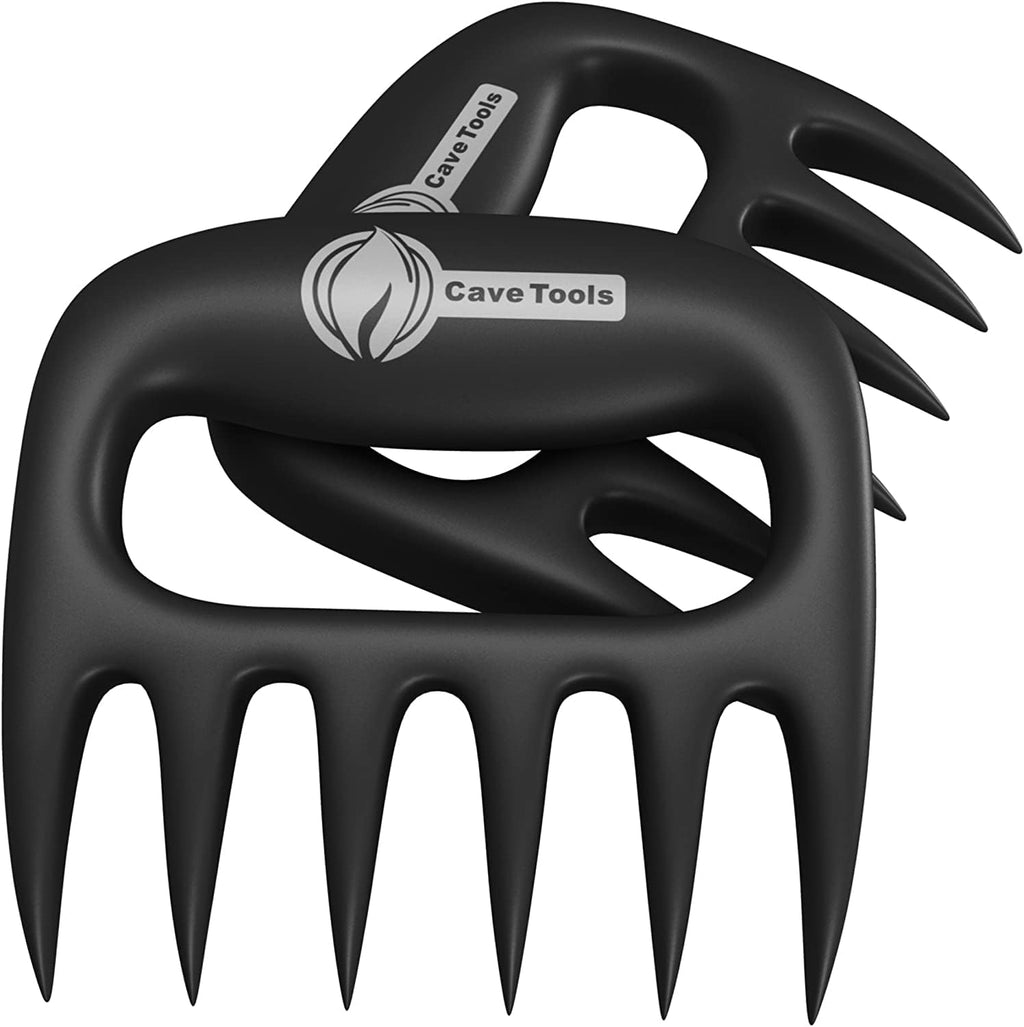 Meat Claws for Shredding Pulled Pork, Chicken, Turkey, and Beef- Handling & Carving Food - Barbecue Grill Accessories for Smoker, or Slow Cooker - Gun Metal Grip