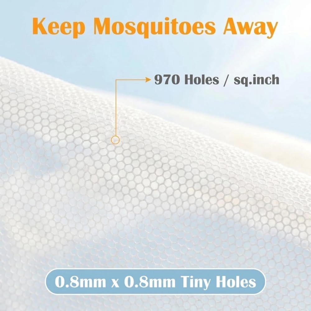 netting for porch/patio/canopy/garden, 60x96in, 2pack, outdoor sheer tulle, close-up detail