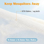 netting for porch/patio/canopy/garden, 60x96in, 2pack, outdoor sheer tulle, close-up detail