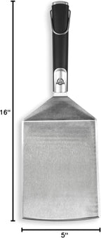 Pit Boss Grills Soft Touch Big Head Spatula, Black/Silver large
