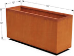 Plantercraft Large Rectangular Planters for Outdoor Plants – 36x12x18 Inch Corten Steel Planter | Heavy Duty Metal Planter Box for Modern Garden & Patio Landscaping | Fully Welded, Made in USA