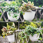 orimerc 6 pcs plastic large wall plant pots showing dimensions