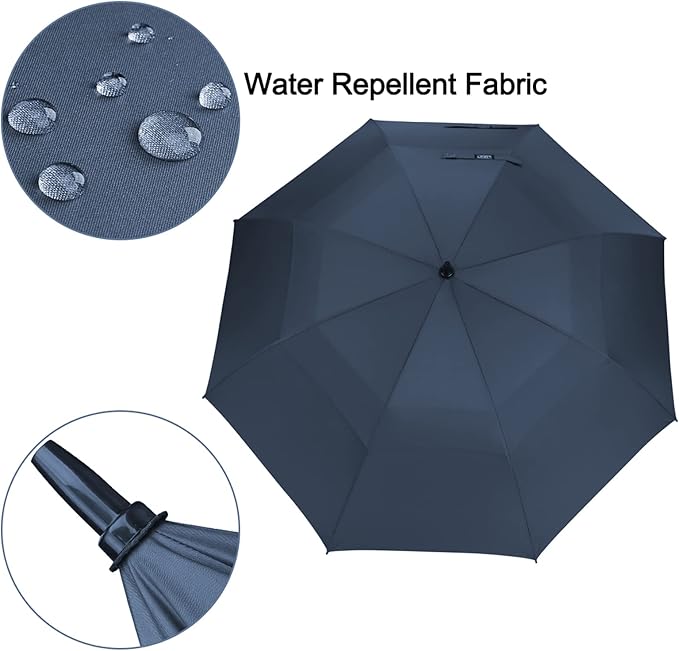 G4Free 47/54/62/68/72 Inch Automatic Open Golf Umbrella Oversize Extra Large Double Canopy Vented Windproof Waterproof Stick Umbrellas