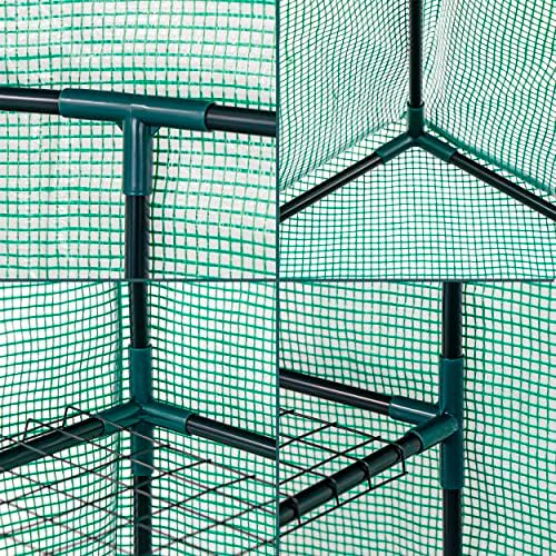 homgarden mini walk-in greenhouse 3 tiers 6 shelves on a desk or shelf
