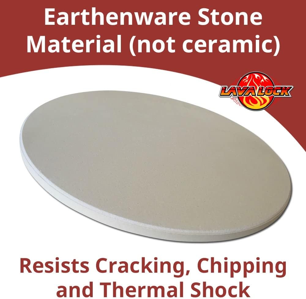 Pizza Baking Stone EXTRA THICK 9/16" for Large Big Green Egg BGE (genuine imported earthenware) not ceramic