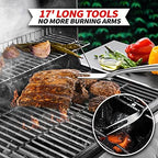 grilaz heavy-duty rose wooden bbq grilling tools set., package contents