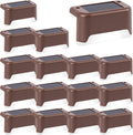 gigalumi solar deck lights outdoor, 16 pack waterproof, main product view