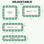 1MORE Raised Garden Bed -5X3X1 Galvanized Planter Box for Outdoor Gardening,4 in 1 Modular Raised Bed Kit with Protective Tape, Gloves for Herb，Ideal for Vegetables and Plants.Green-2Pcak