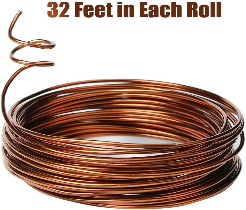 Quality Bronze Long Lasting Bonsai Training Wire Set of 3 Sizes - 1.0mm, 1.5mm, 2.0mm, Corrosion and Rust Resistant (32 Feet Each Size)