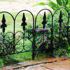 decorative garden fence metal fence border 18" h showing dimensions