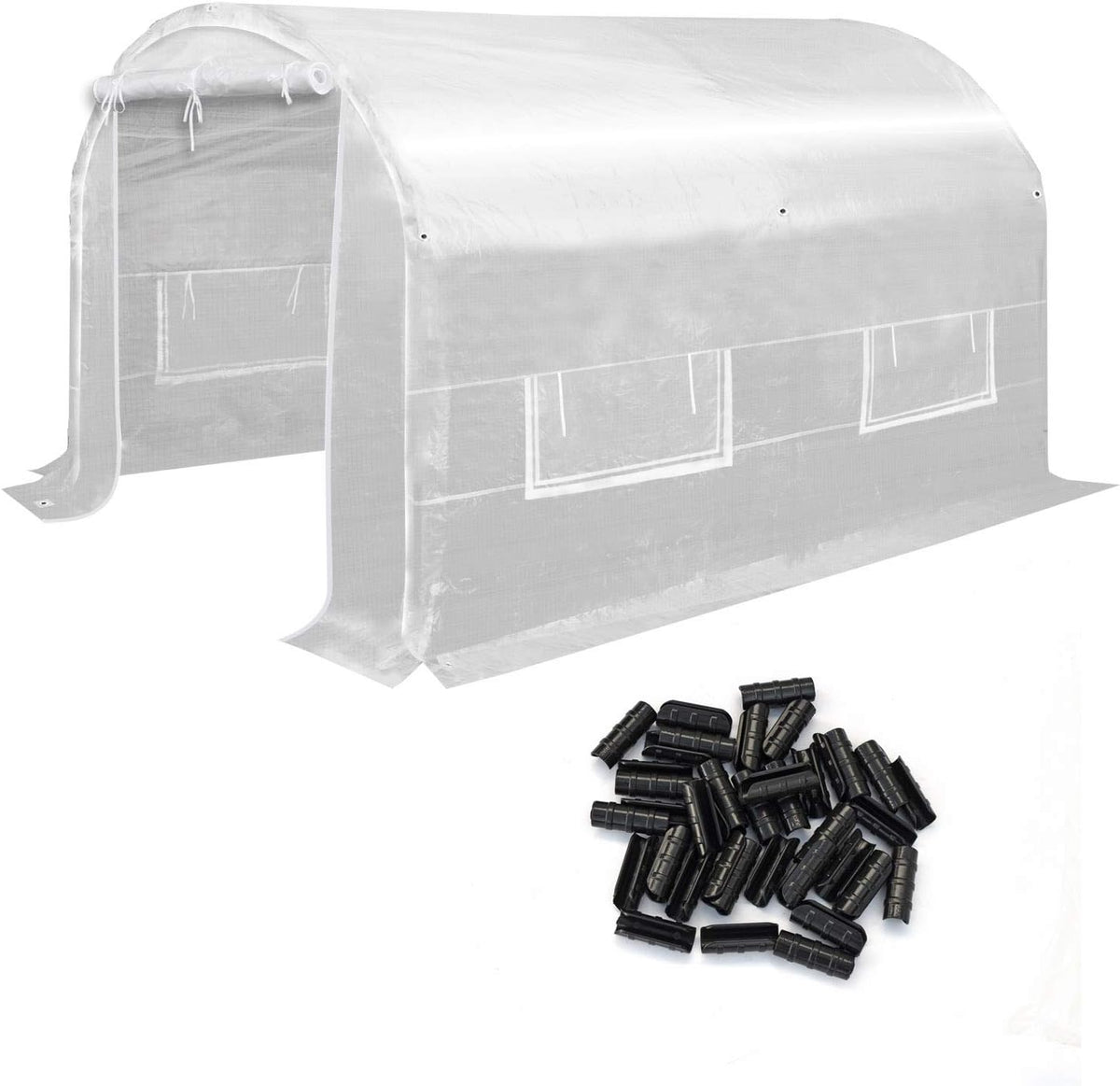 benefitusa greenhouse replacement cover half-transparent greenhouse cover (10'x7'x6'), main product view