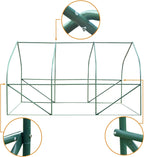 green house(12'x10'x7'),heavy duty walk in outdoor gardening greenhouse showing dimensions