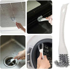 2-Color Stove Cleaning Brush - 2-in-1 Scraper & Brush Set(White & Black) | Grill Cleaning Tool with Curved Design