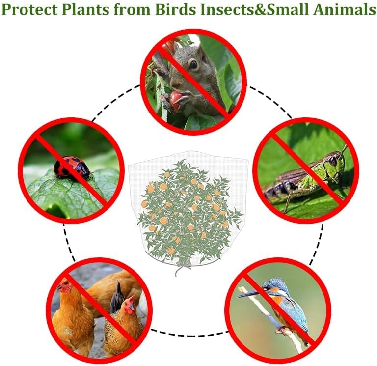 agfabric bird netting 96" hx84 w garden netting, side view