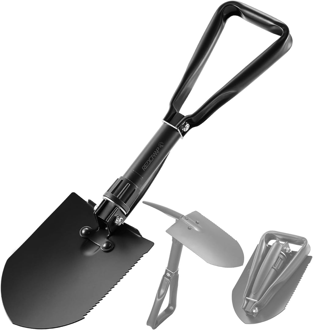 redcamp 23" military folding camping shovel, tri-fold survival, main product view