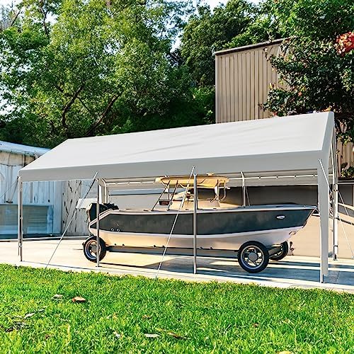 carport 10x20ft heavy duty canopy storage shed,portable garage, package contents