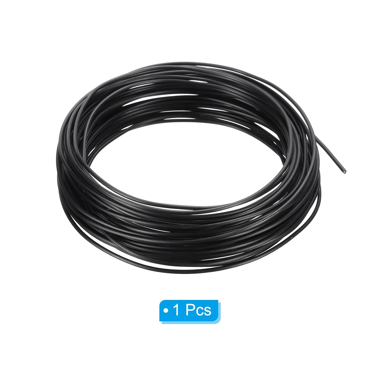 PATIKIL 1.5mm Bonsai Training Wire, 1 Roll Floral Wire Stems Anodized Aluminum Tree Wire 32.8 Feet Total for Gardening Branch Fixing, Black